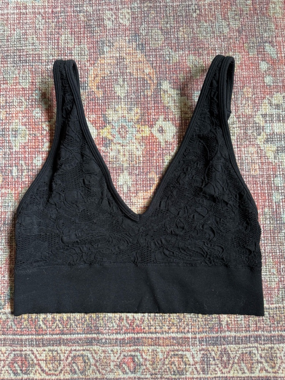 Out from Under Urban outfitters L/XL Tapestry Plunging V Neck Bralette Wide Band